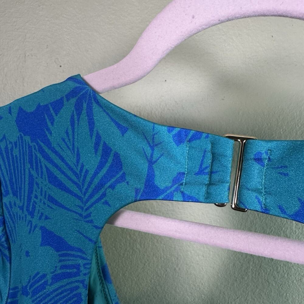 Victoria Secret swimsuit New w Tags Women M long sleeve Blue green tropical - Picture 7 of 12